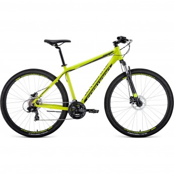 Велосипед FORWARD APACHE 29 3.0 disc (2020) желтый/черный с рамой 19"